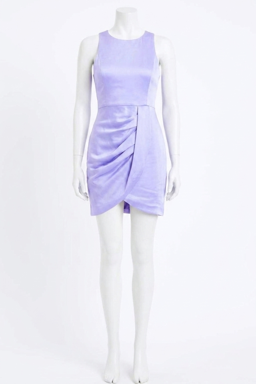 NEW GREYLIN mona satin mini dress in lilac
